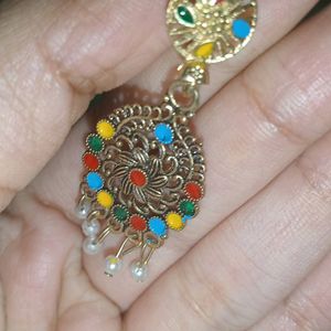 Colourful Golden Oxidised Jhumke🫶🏻