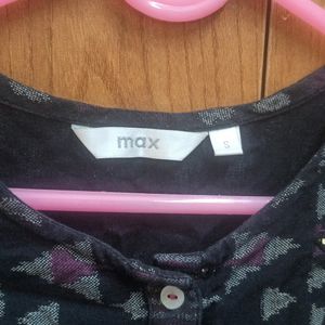 Max Brand Black Color Beautiful Top