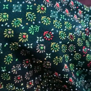 Drak Green Dress Material