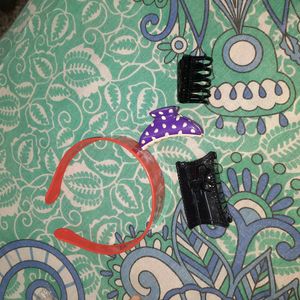 Brand New Hairband And 3 Clips