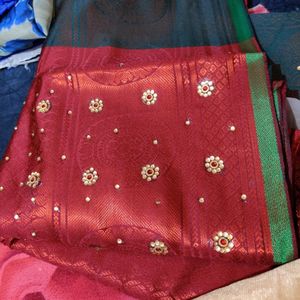 Buy New Banarasi Saree Get One Blue Sare Free