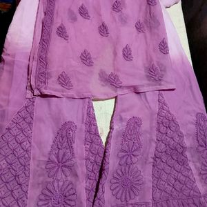 Lucknowi Chikankari Kurta Set