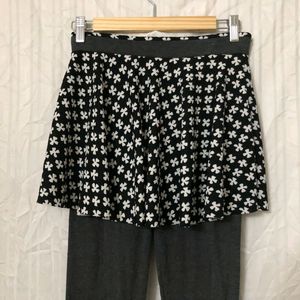 Woman One Piece Skirt Leggings Set