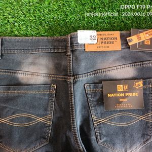 Men's Grey Denim Jeans For Party