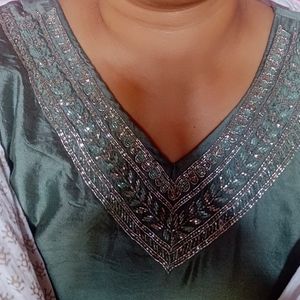 Handworked silk kurti