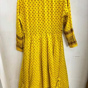 Yellow Anarkali Kurti