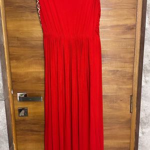 Red Partywear Festive Gown