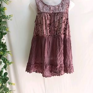 Knox Rose Purple Velvet & Lace Dress