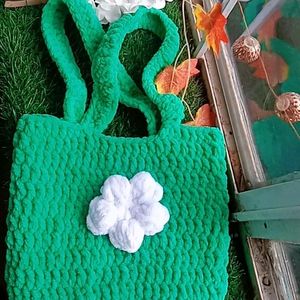 Crochet Green Bag