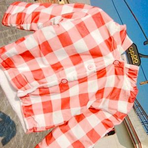 Baby Boy/Girl Stylish Check Shirt Dungree