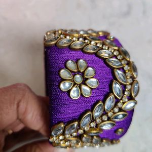 Purple Silk Thread Ethnic Kada