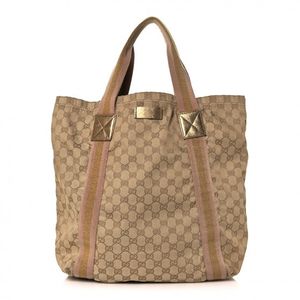 Auth GuCCI Monogram Medium Web Handle Vertical ToT