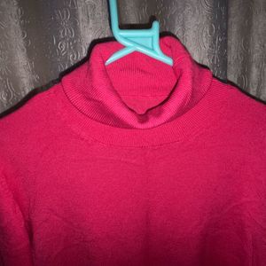 Fuchsia Turtleneck.