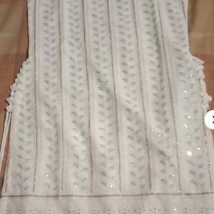 White Embroidered Sharara set