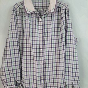 Smart Collared Check Shirt For Women 😎