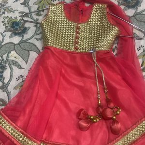 Kids Anarkali Suit With bottom and dupatta