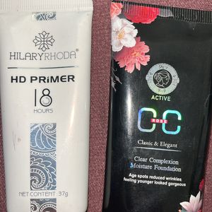 Combo Of Primer And Glass Glow Foundation Cream