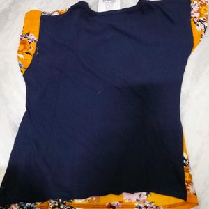 Orange And Dark Blue Womens Top. New Item