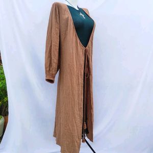 Brown Boho Full Length Shrug