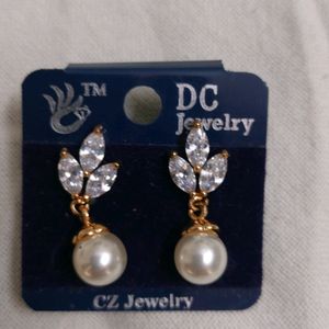 White Pearl Earrings