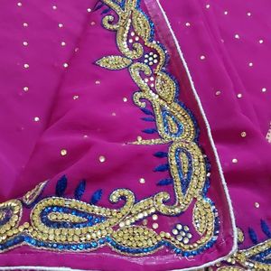 Stone Work Saree