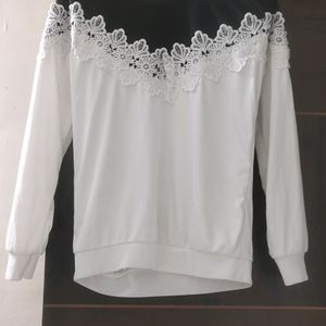 White Sweatshirt For Women