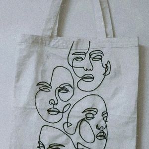 Hand Embroidered Customised Tote Bag