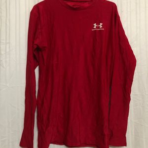 Under Armour Red Long Sleeve T Shirt