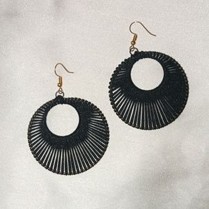 Black Hoop Earrings