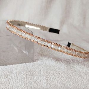 Crystal Hairbands With Golden Borders