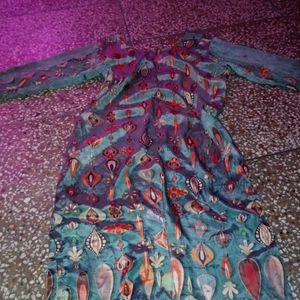 Printed  Kurta Plen Salwar