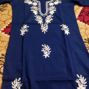 Pure Cotton Kurti With Embroidery