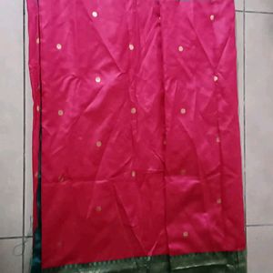 Art Silk Banarasi Soft Saree Reach Pallu No Blouse