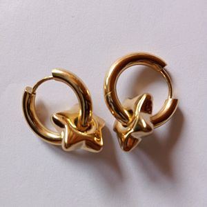 Star Charm Hoops