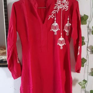 Pink Short Kurti