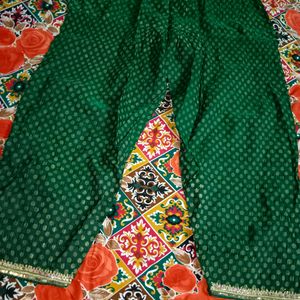 Designer heavy work kurti & salwar set  💚😍