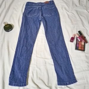 Navy Blue Denim Pant For College Wear