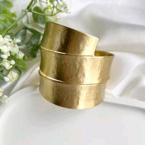 Tribal Harmony Brass Cuff Bracelet