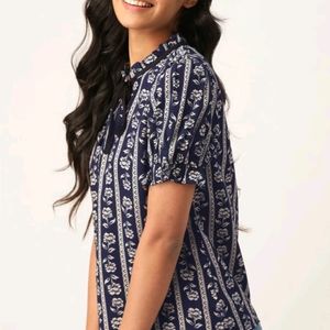 Tokyo Talkies Blue Formal Top