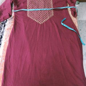 !Wool Blend Kurta With Beautiful Thr