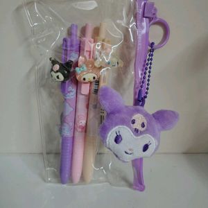 Set of 3 Sanrio Character Gel Pens