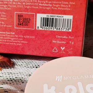 Myglamm K.Play Flavoured Blush - Sweet Peach