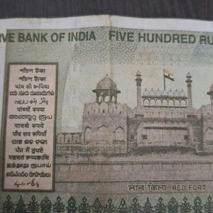 4FA 149444; Rupees 500 Rare Bank Note