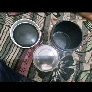 Double Box Steel With Lid Tiffin