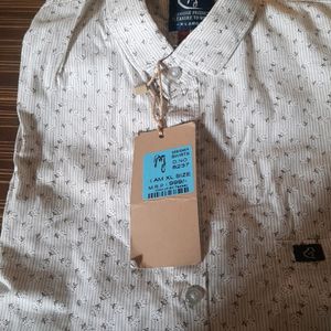 While Cotton Shirt With Tag