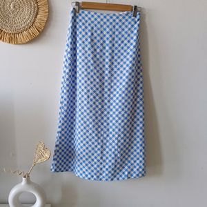 Forever 21 Gingham Print A Line Skirt