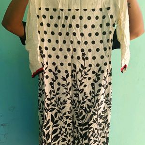 Black And White Kurti (Straight).