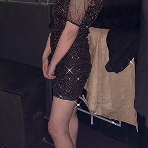 H&M party Wear Bodycon Shimmer Dress