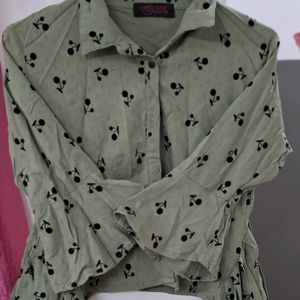 Olive Color Short Top