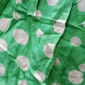 Green Polka Dot Three Fourth Palazzo